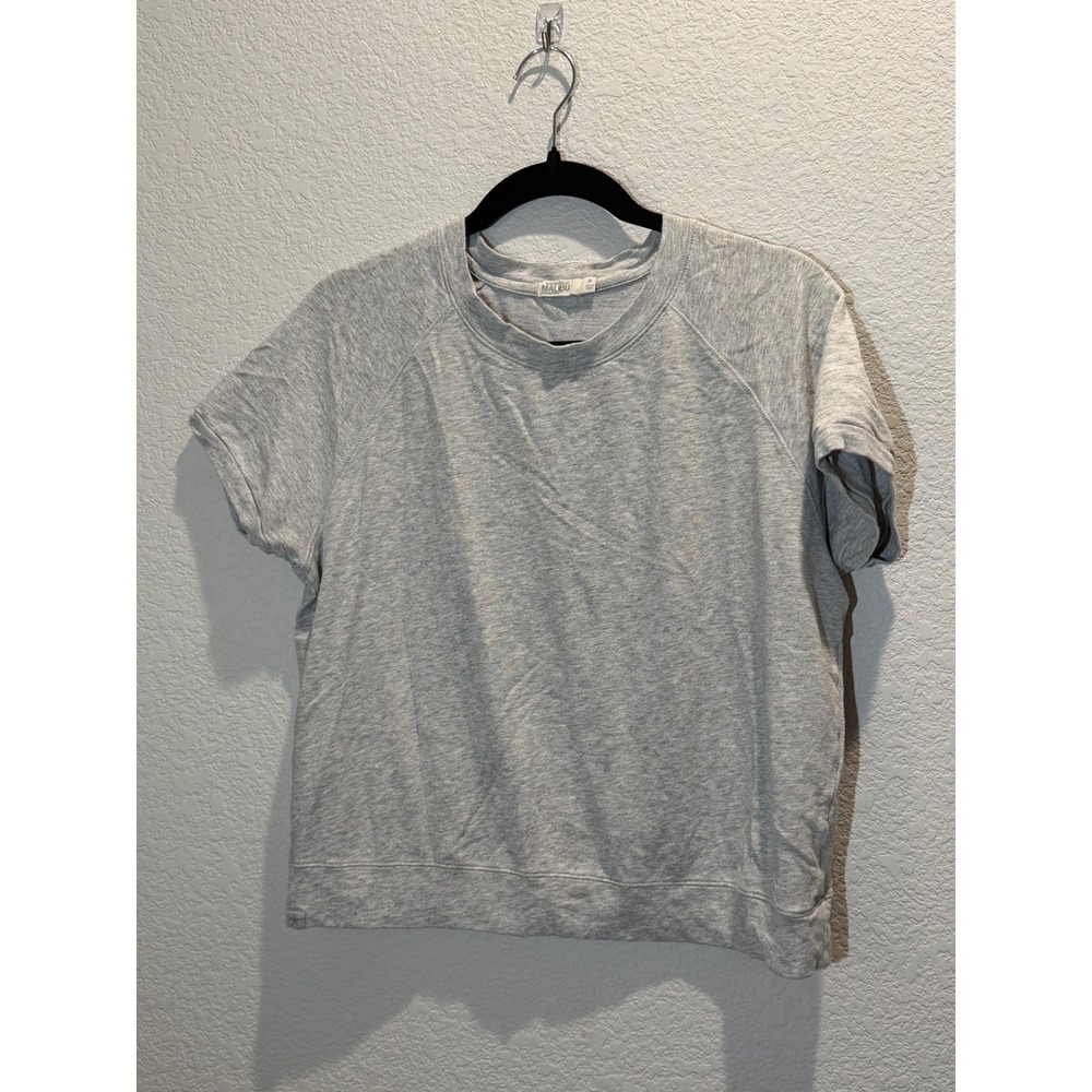 Barefoot Dreams Women Short Sleeve Sweatshirt Grey‎ Medium